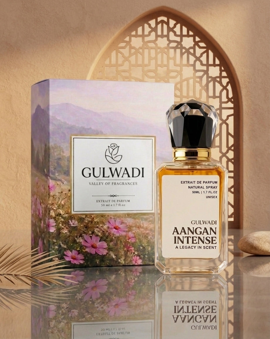 Aangan Intense Perfume – Rich Oud, Bakhoor & Leather Unisex Fragrance | Long Lasting Oriental Scent 50ML