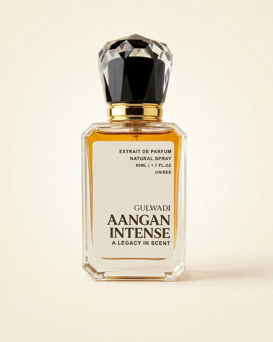 Aangan Intense Perfume – Rich Oud, Bakhoor & Leather Unisex Fragrance | Long Lasting Oriental Scent 50ML