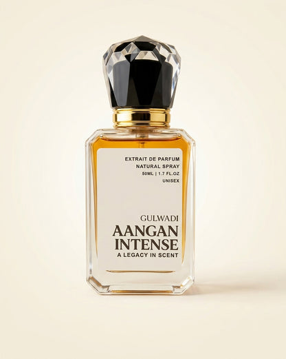 Aangan Intense Perfume – Rich Oud, Bakhoor & Leather Unisex Fragrance | Long Lasting Oriental Scent 50ML