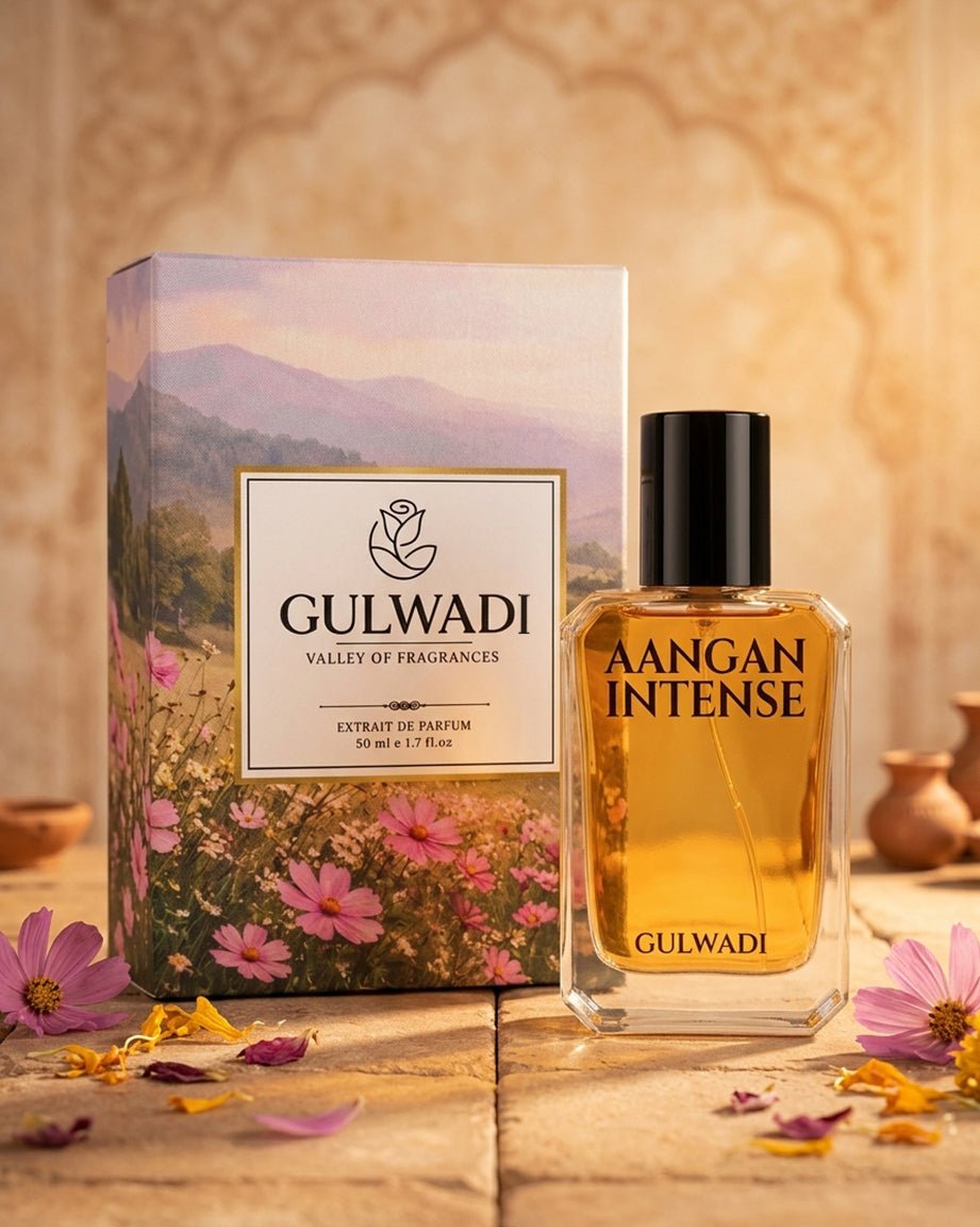Aangan Intense Perfume – Rich Oud, Bakhoor & Leather Unisex Fragrance | Long Lasting Oriental Scent 50ML