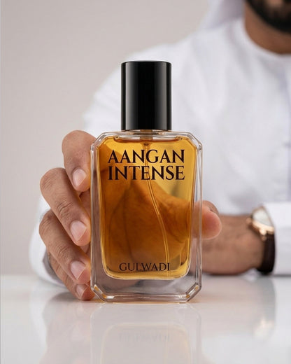 Aangan Intense Perfume – Rich Oud, Bakhoor & Leather Unisex Fragrance | Long Lasting Oriental Scent 50ML