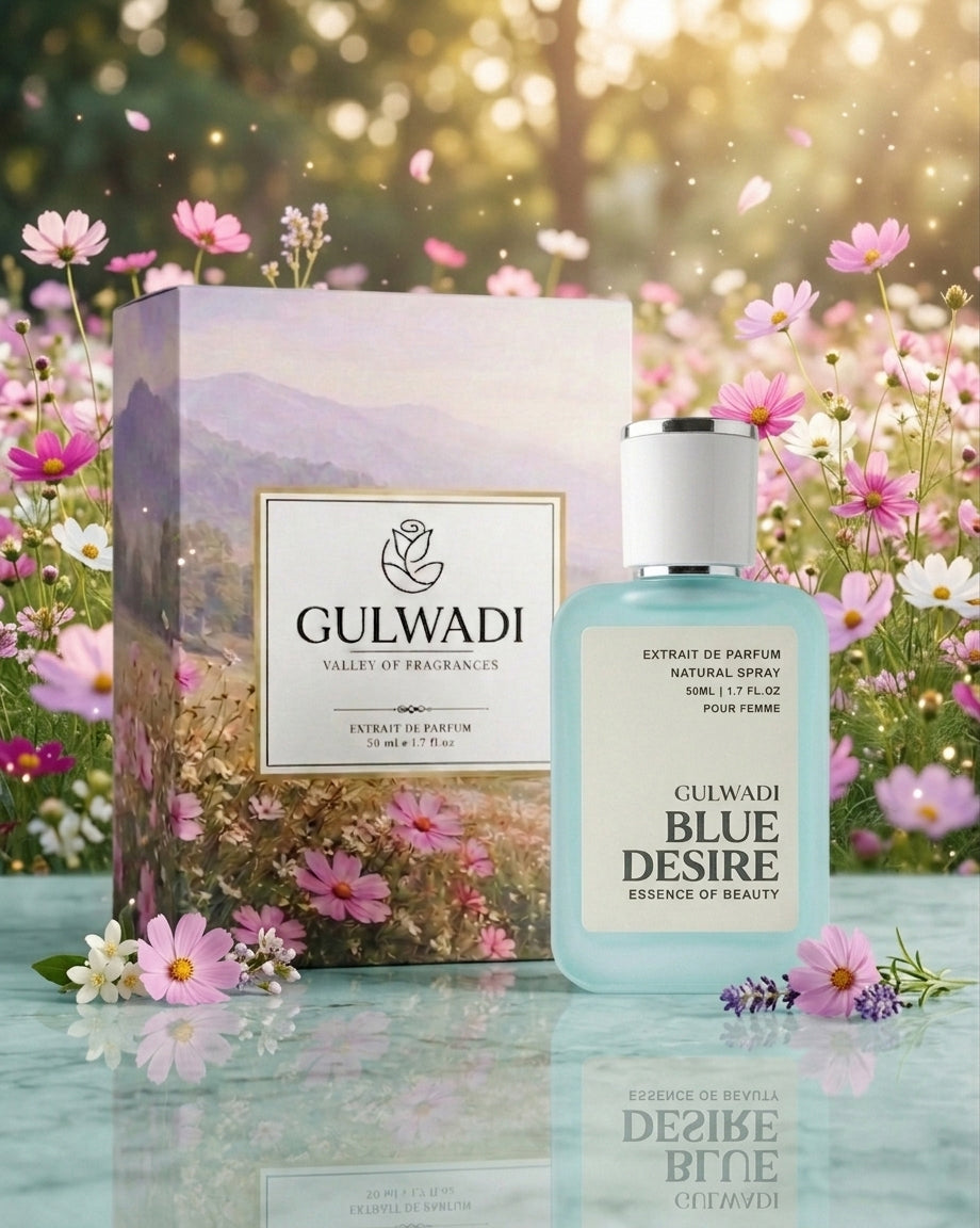 Blue Desire Perfume for Women – Floral Vanilla Musk Fragrance with Long Lasting Elegance 50ML