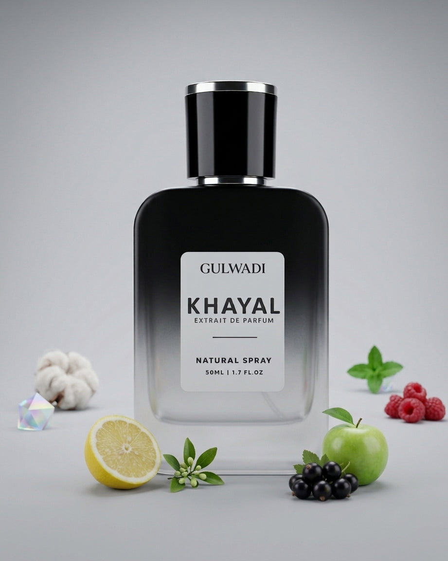 KHAYAAL – Fresh Citrus Green Tea Perfume with Soft Musky Sandalwood Base
