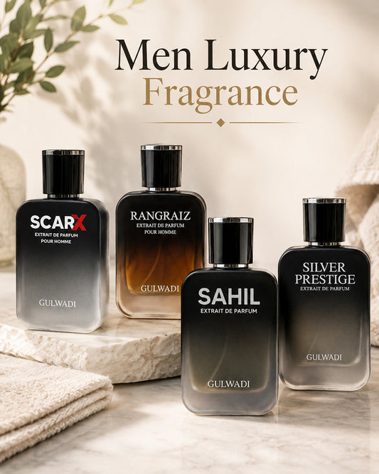 Men Luxury Fragrance Set – 4 Premium Long-Lasting Perfumes | Gulwadi