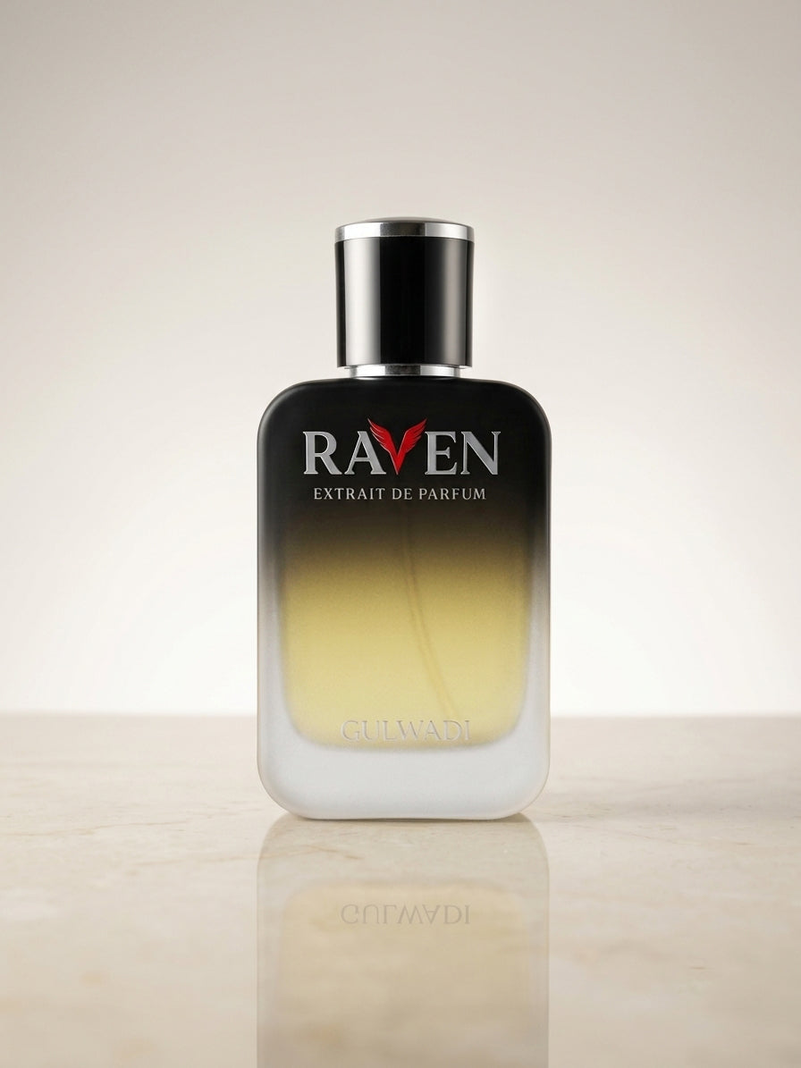 Raven Perfume Inspired by Ombre Leather | Leather & Amber Fragrance | Gulwadi Fragrances