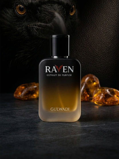 Raven Perfume Inspired by Ombre Leather | Leather & Amber Fragrance | Gulwadi Fragrances