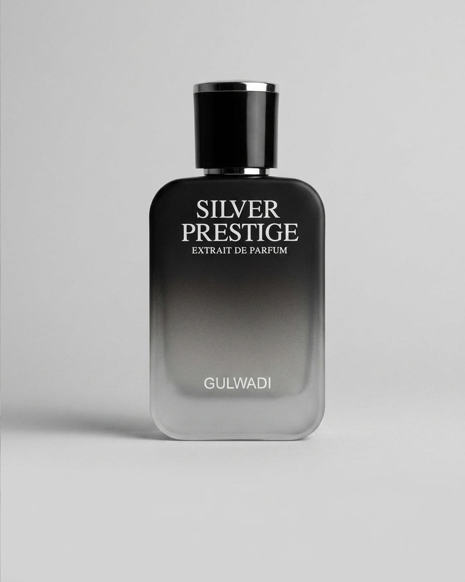 Silver Prestige Perfume – Oud, Vanilla & Smoky Woods Fragrance