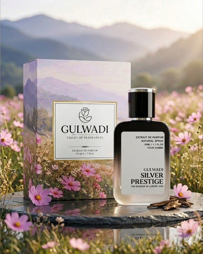 Silver Prestige Perfume – Oud, Vanilla & Smoky Woods Fragrance