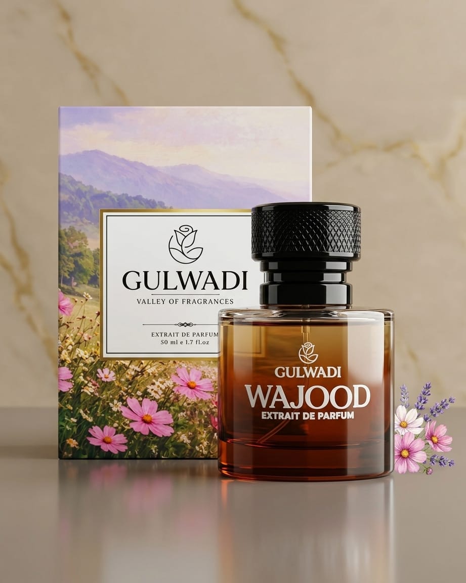 Wajood Perfume – Modern Amber Woody Fragrance with Musk, Patchouli & Ambroxan (Long Lasting)