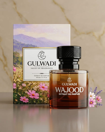 Wajood Perfume – Modern Amber Woody Fragrance with Musk, Patchouli & Ambroxan (Long Lasting)