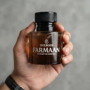 Farmaan perfume by Gulwadi held in hand - inspired by Azzaro Wanted