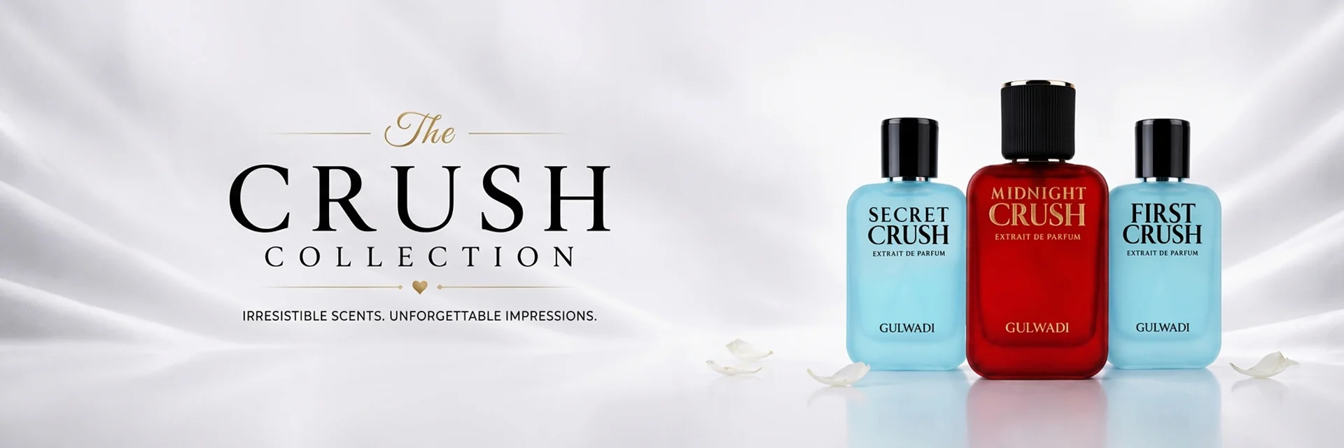 The Crush Collection by Gulwadi — Secret Crush, Midnight Crush and First Crush perfumes