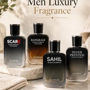 Men Luxury Fragrance Set by Gulwadi - SCARX, Rangraiz, Sahil and Silver Prestige perfumes
