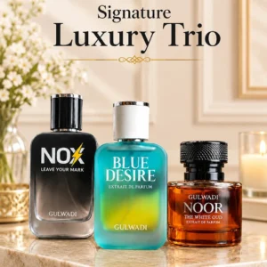 Signature Luxury Trio by Gulwadi - NOX, Blue Desire and Noor perfume bundle