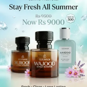 Summer Luxury Fragrance Set by Gulwadi - Suroor, Wajood and Aarzoo fresh perfumes